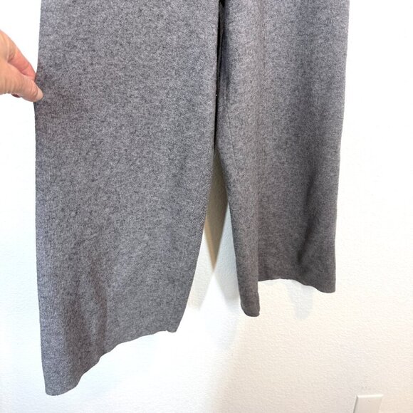 Zara Knit Gray Jumpsuit Wide Leg Mock Crop Neck Business Casual XS - Picture 5 of 13